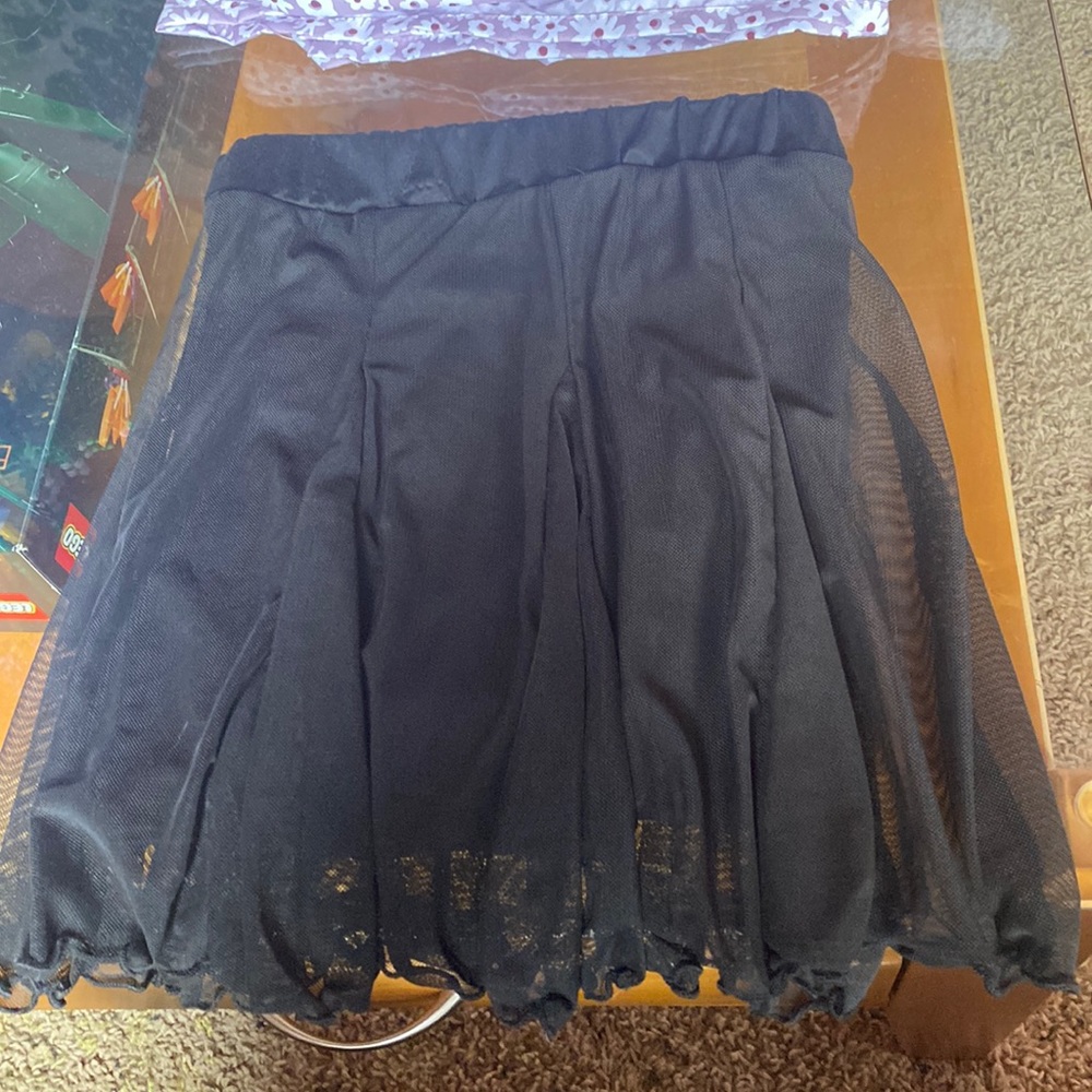 Black skirt with shorts underneath